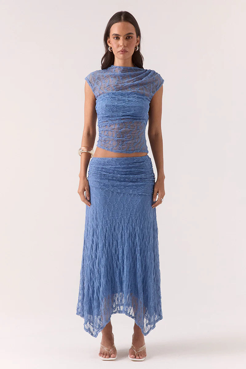 LOWRI TOP - SLATE BLUE