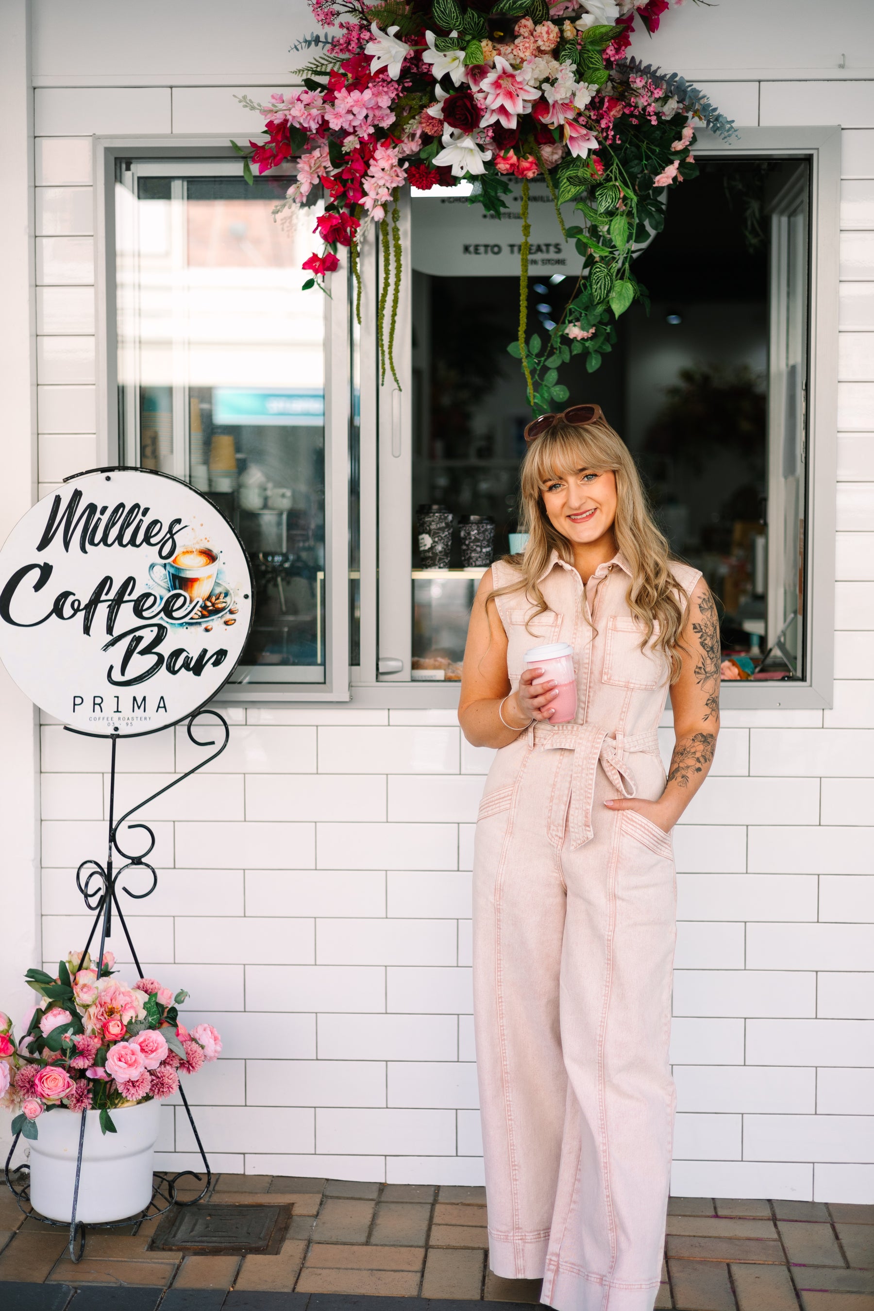 DAHLIA DENIM PANEL JUMPSUIT