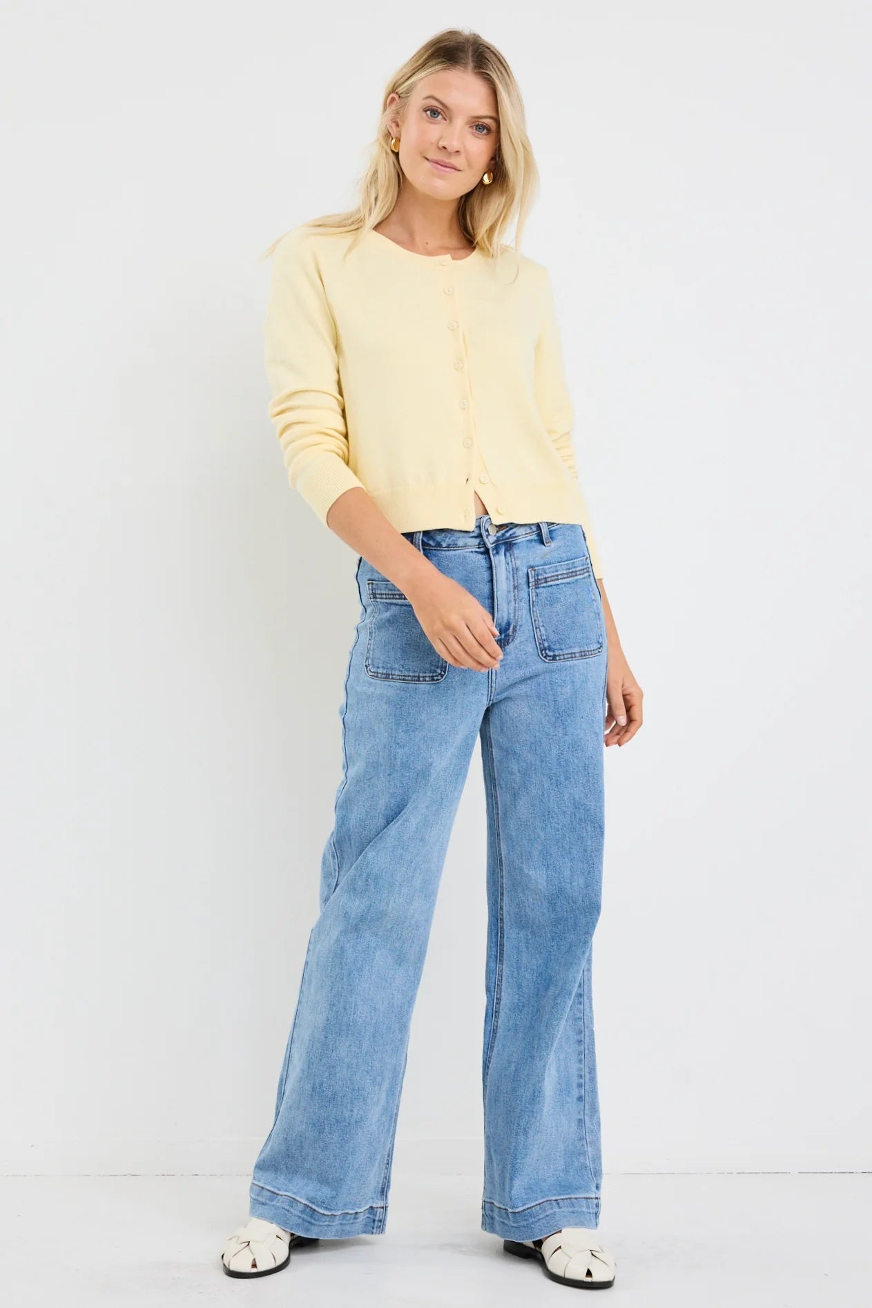 Allegiance Lemon Crewneck Cardigan Regular Price