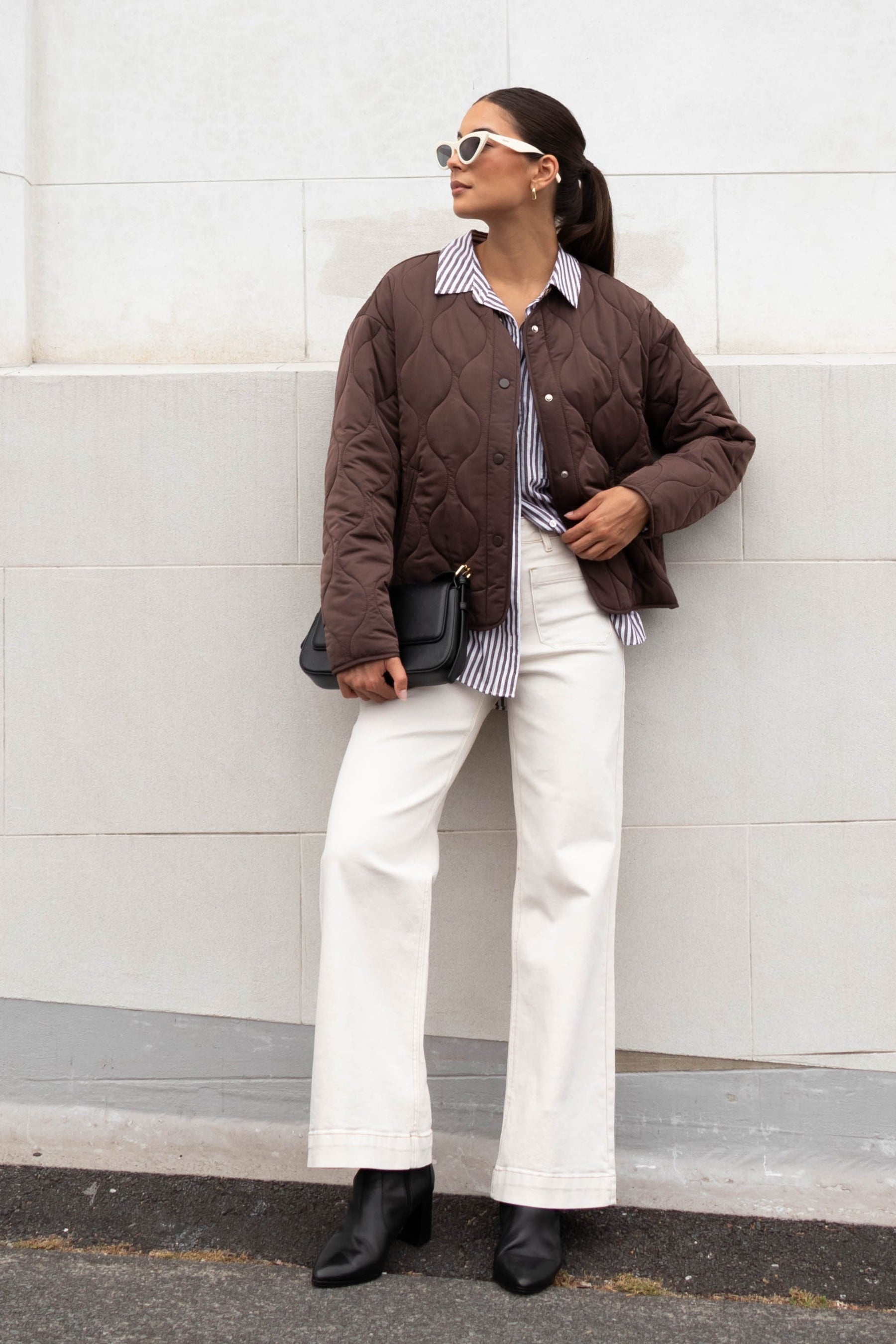 Apex Chocolate Quilted Puffer Jacket