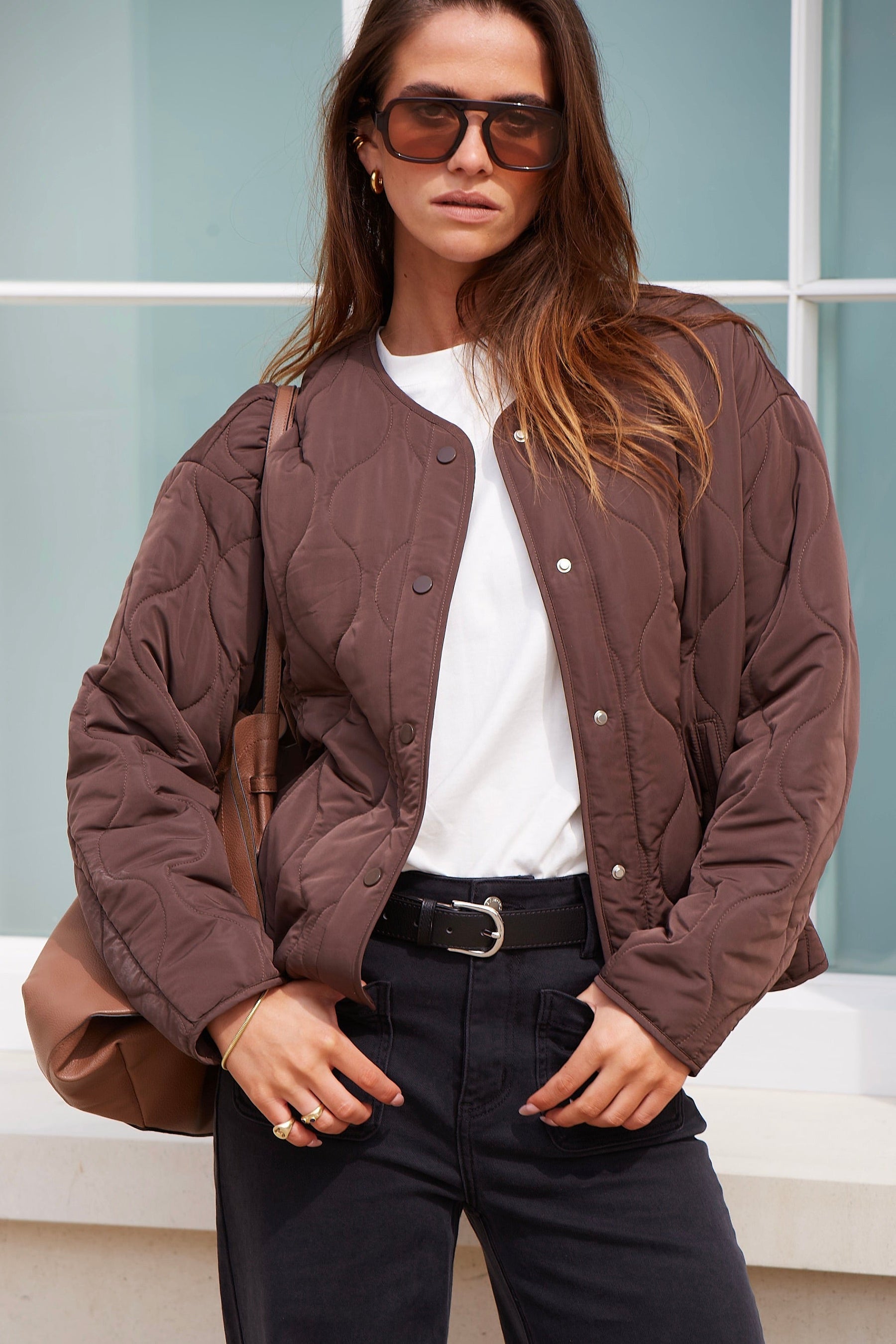 Apex Chocolate Quilted Puffer Jacket