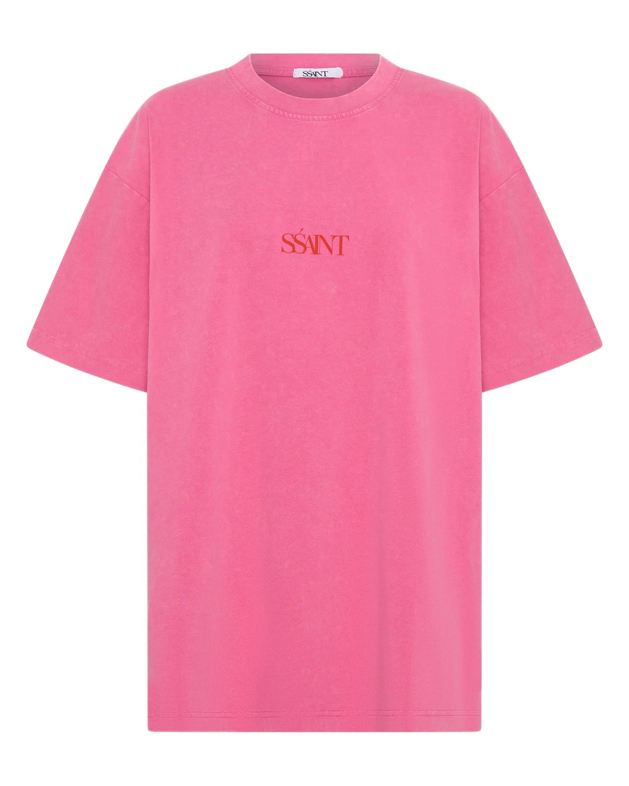 No Vacancy Tee Dark Pink Acid Wash