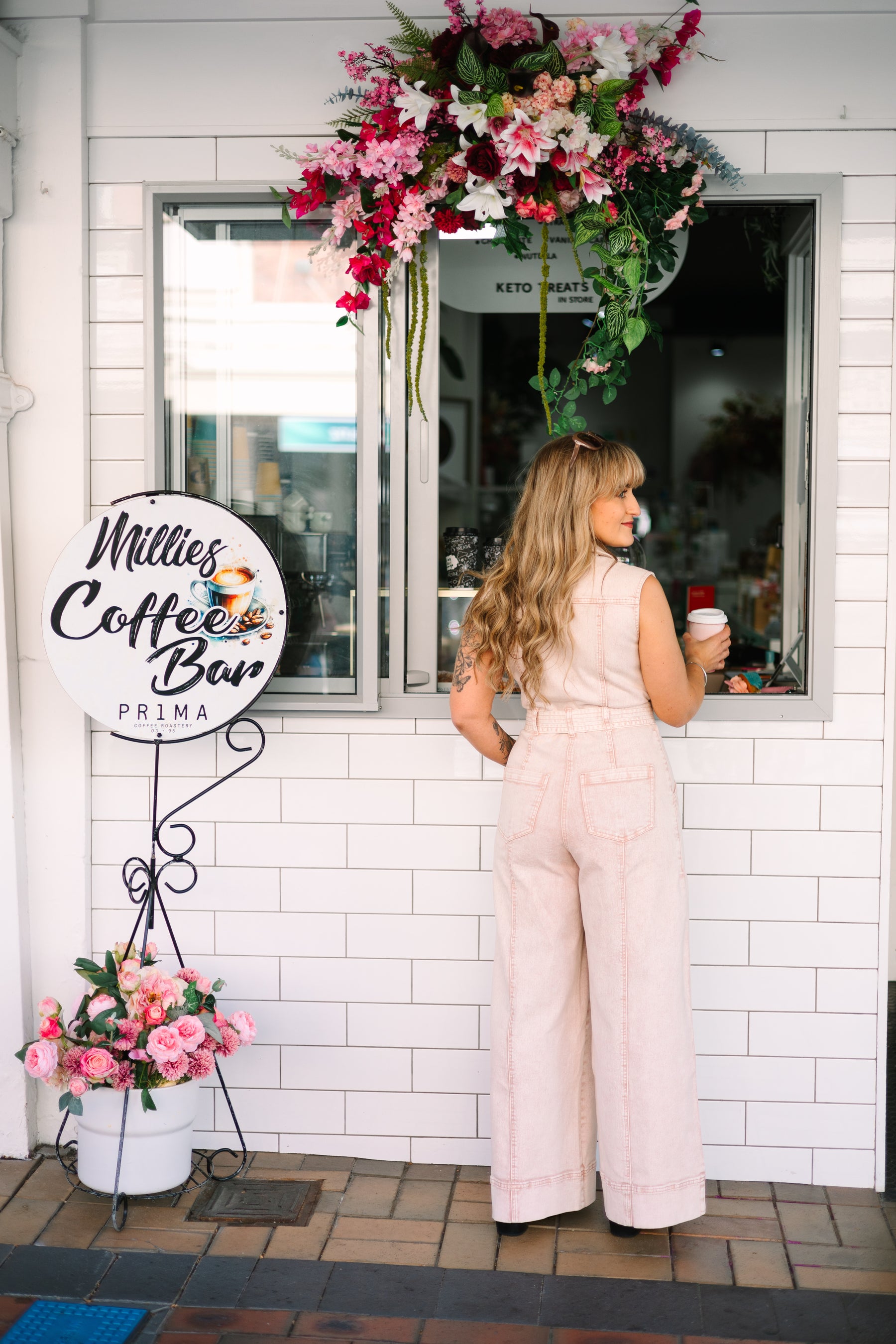 DAHLIA DENIM PANEL JUMPSUIT