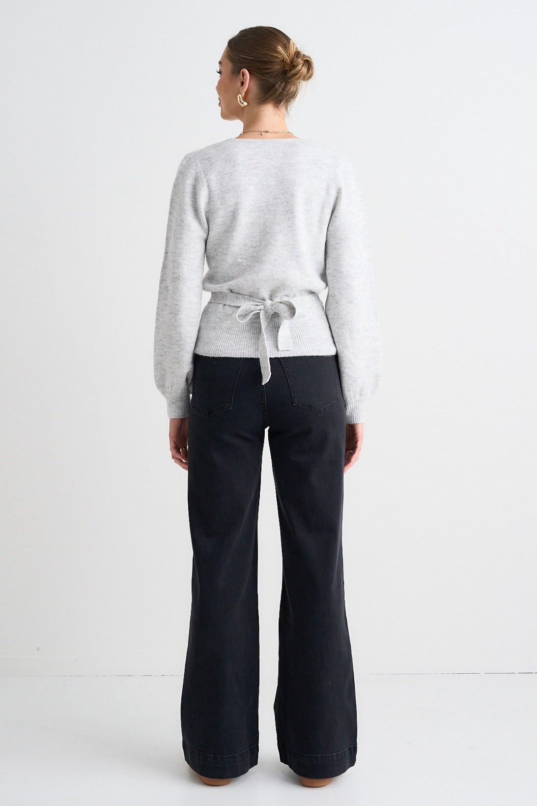 Zoey Black High Rise Wide Leg Jean