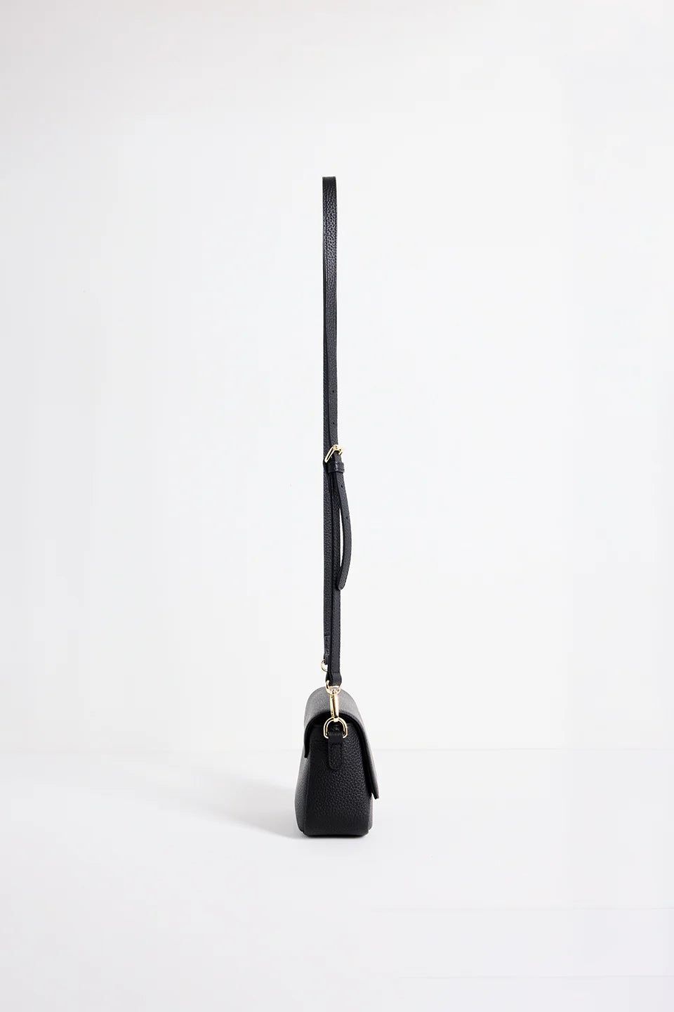 London Black Leather Small Crossbody Bag