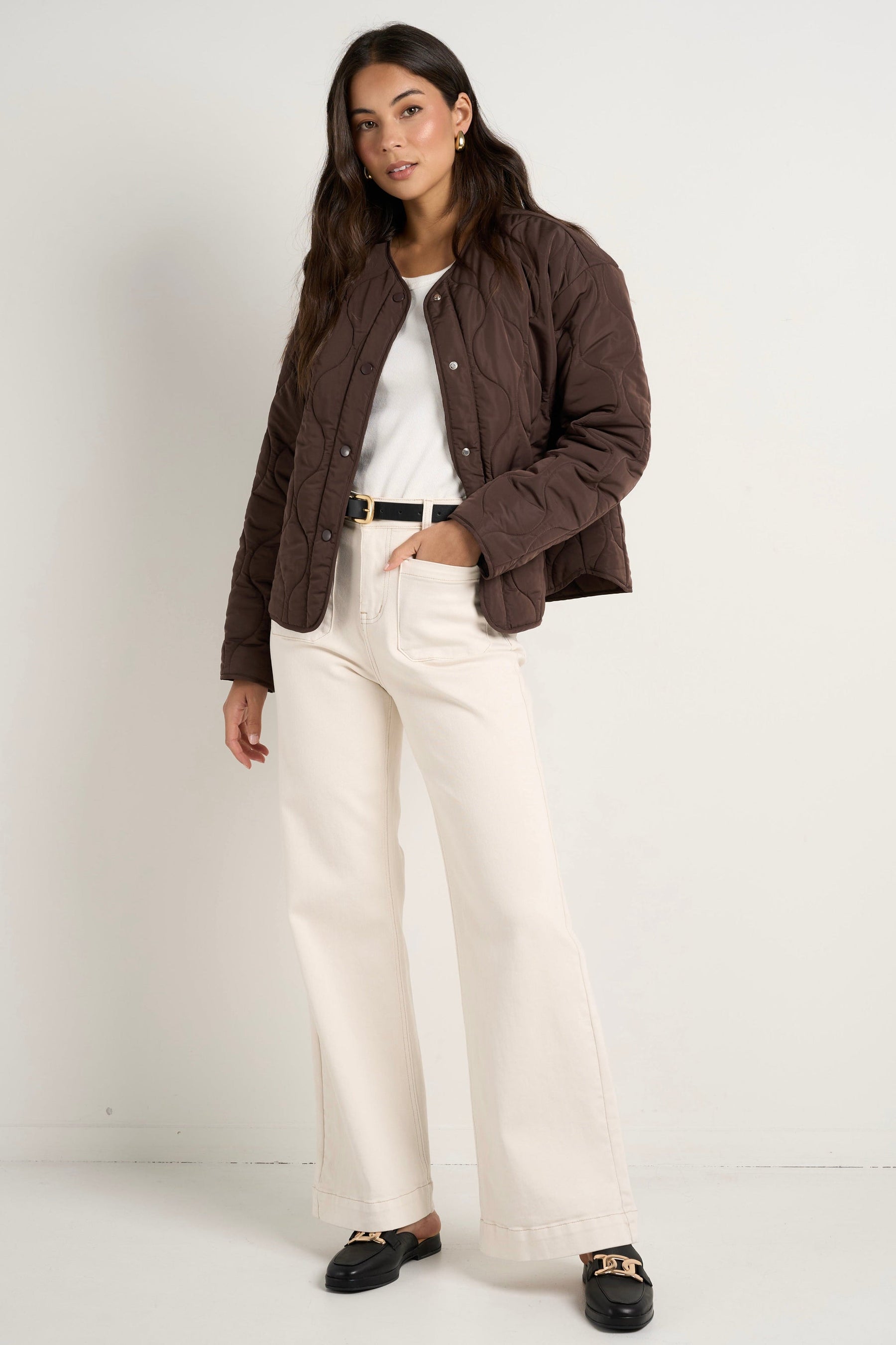 Apex Chocolate Quilted Puffer Jacket
