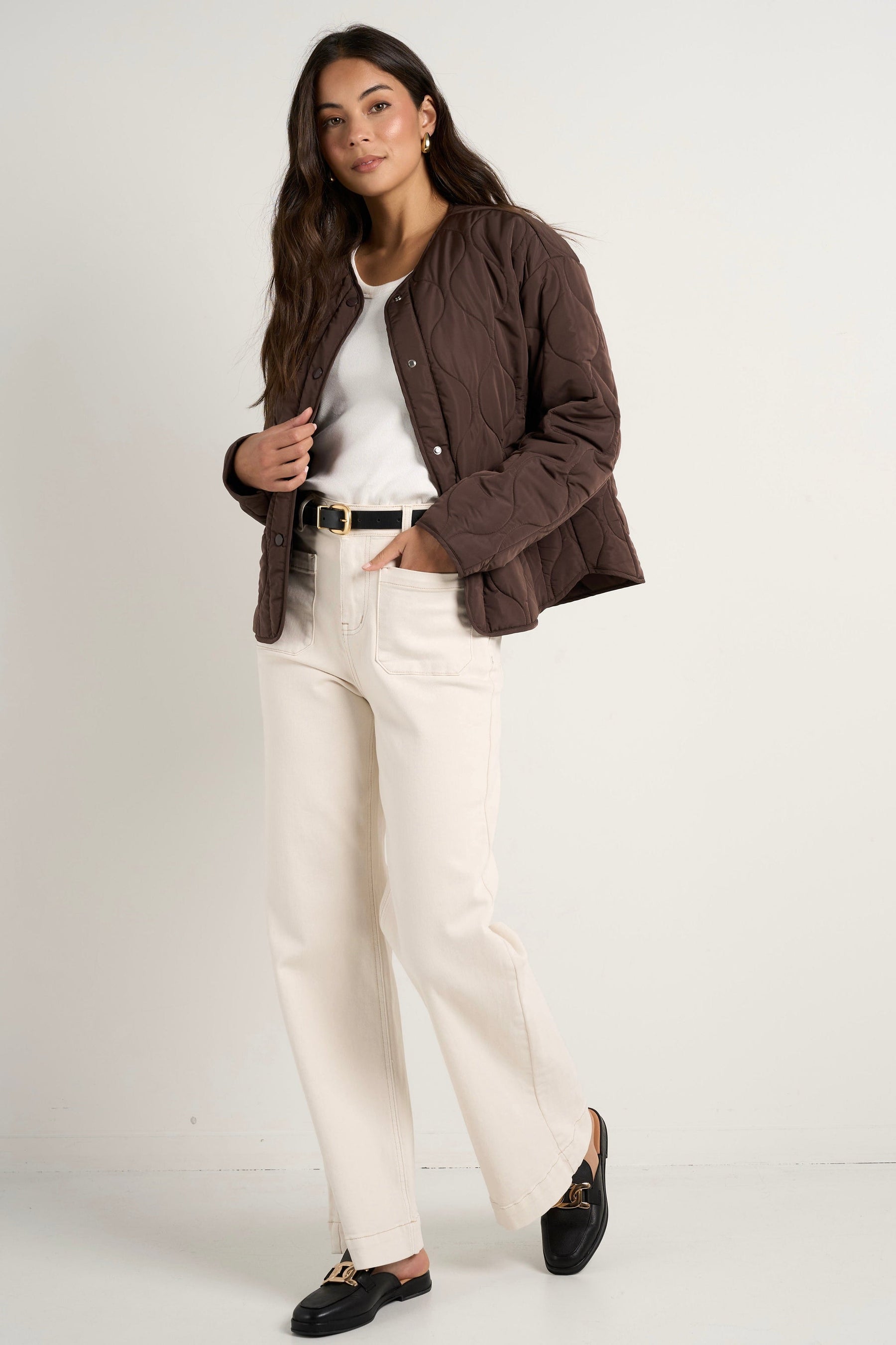 Apex Chocolate Quilted Puffer Jacket