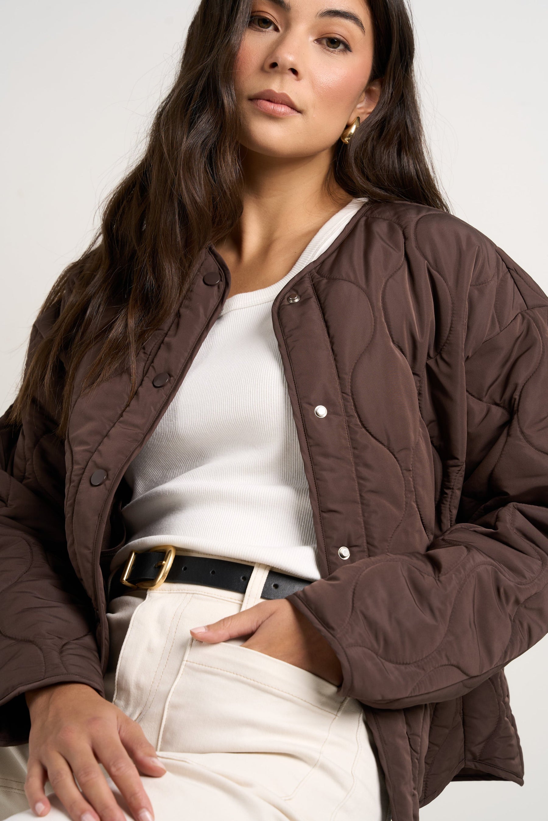Apex Chocolate Quilted Puffer Jacket