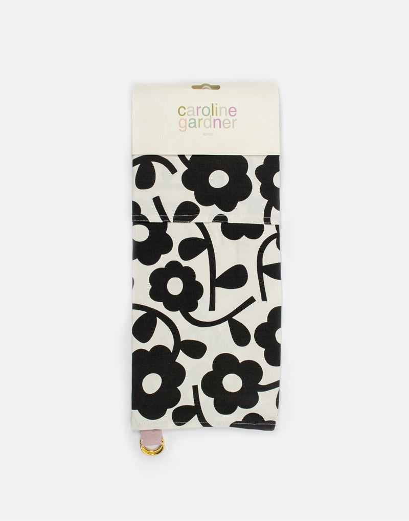 Caroline Gardner - Black Flower - Apron