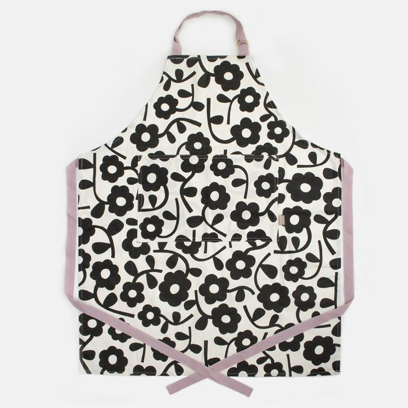 Caroline Gardner - Black Flower - Apron