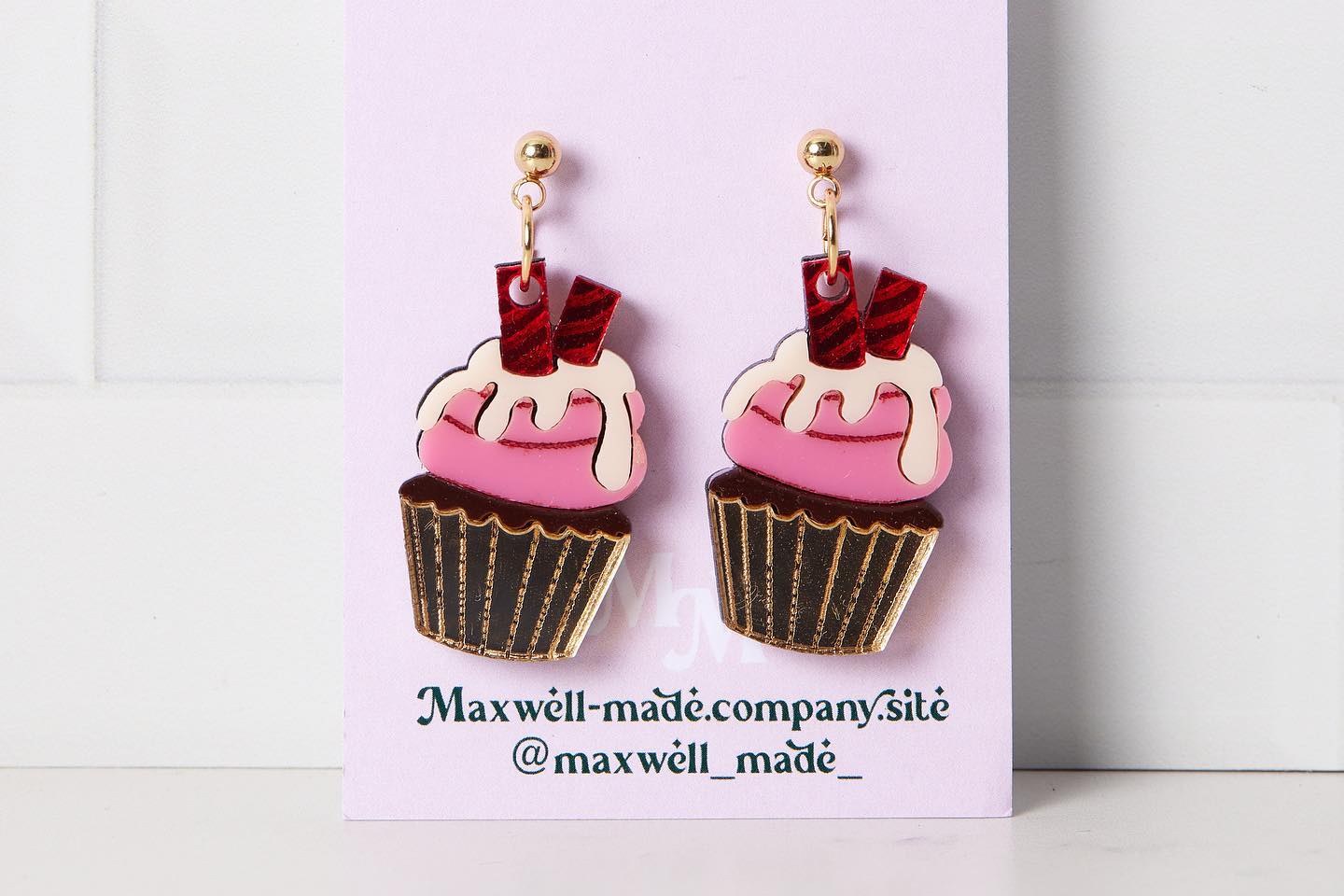 Cupcake Earrings - Maxwell Made