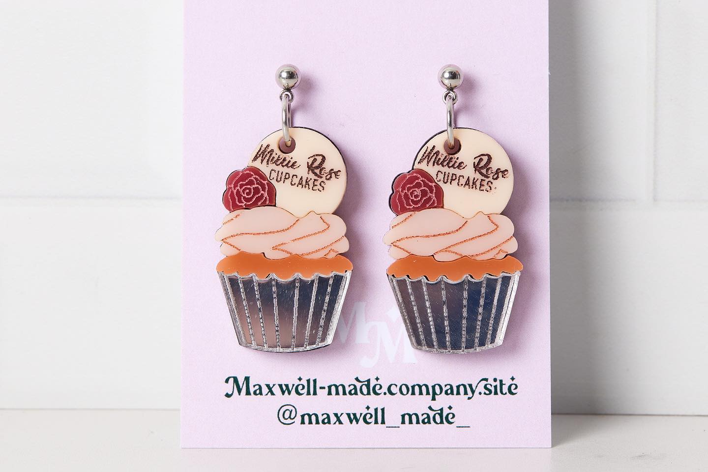 Cupcake Earrings - Maxwell Made