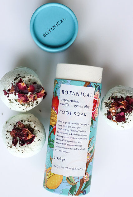 Foot Soak Trio- Peppermint, Vanilla + Green Clay