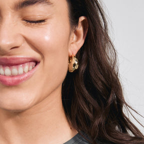 Pilgrim | BELIEVE chunky hoop earrings gold-plated