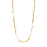 Pilgrim - Tide Recycled Necklace - Gold Plated - White