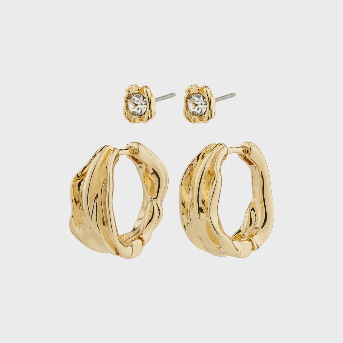 Pilgrim | FEEL earrings 2-in-1 set gold-plated