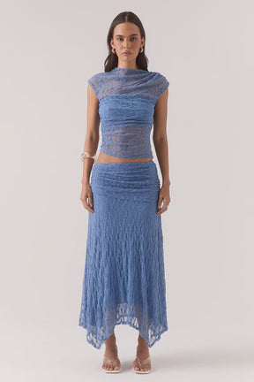 LOWRI TOP - SLATE BLUE