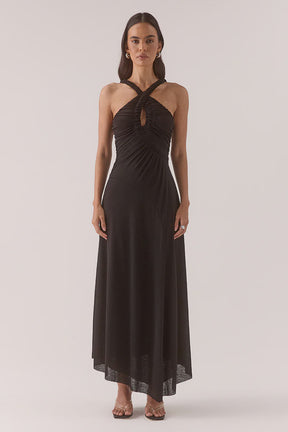 ALORA MIDI DRESS - BLACK