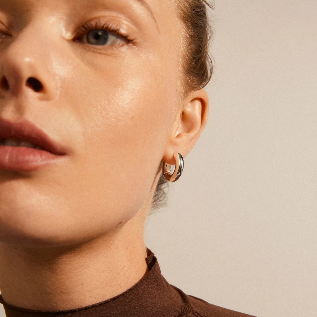 Pilgrim | AICA chunky hoop earrings silver-plated