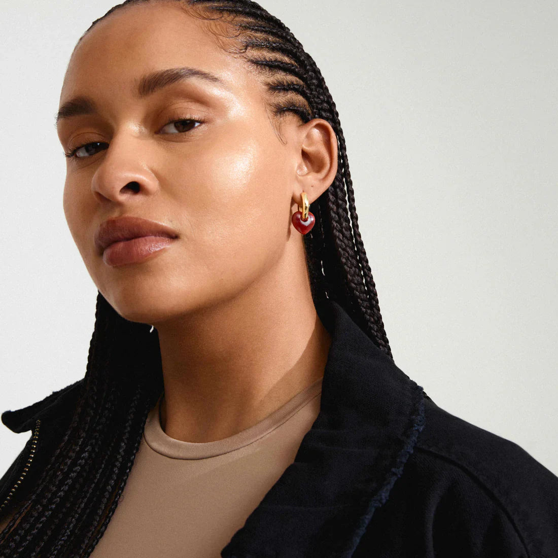 Pilgrim - Kendall Recycled Earrings - Gold Plated - Red