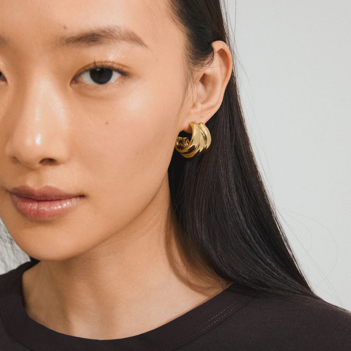 Damian Recycled Earrings - Gold Plated