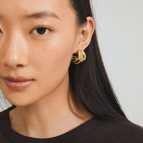 Damian Recycled Earrings - Gold Plated