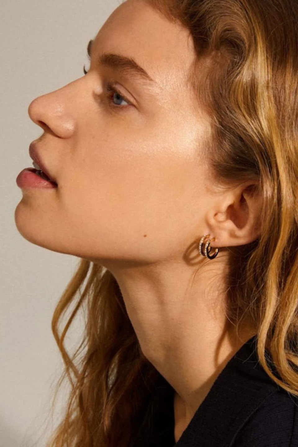 Pilgrim | Roberta Pi Gold Plated Crystal 12mm Earrings