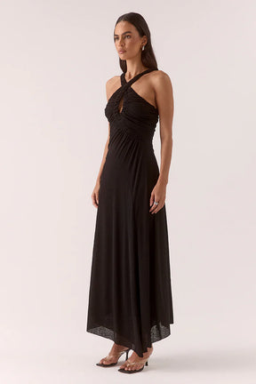 ALORA MIDI DRESS - BLACK