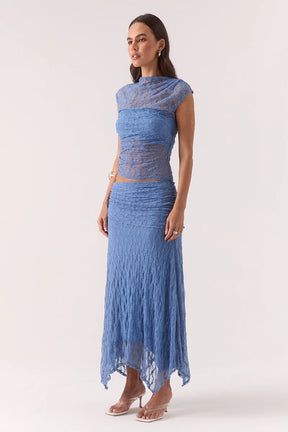 LOWRI TOP - SLATE BLUE