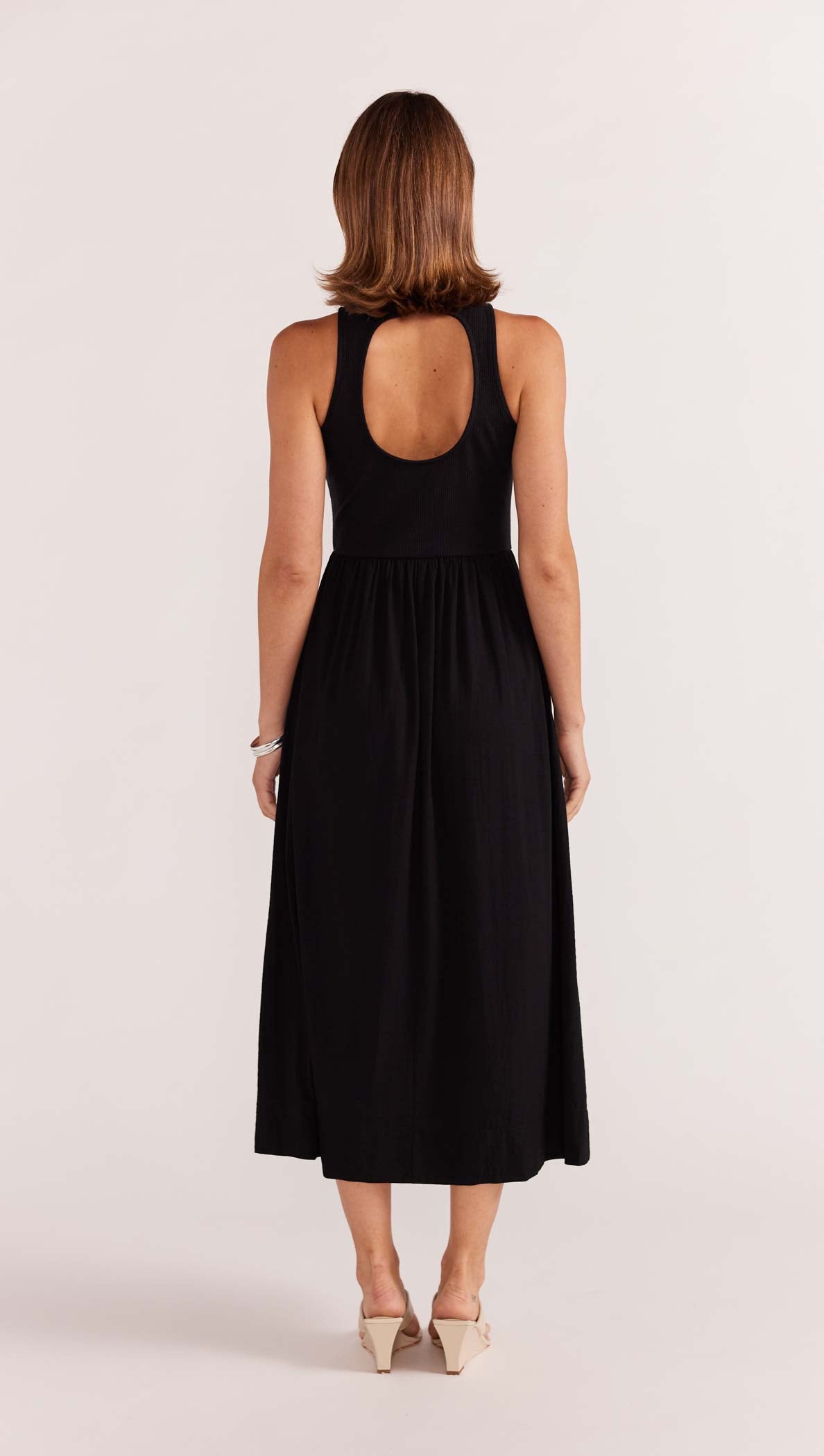 Eva High Neck Midi Dress