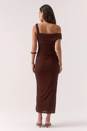 RUA ASYM DRESS - GANACHE