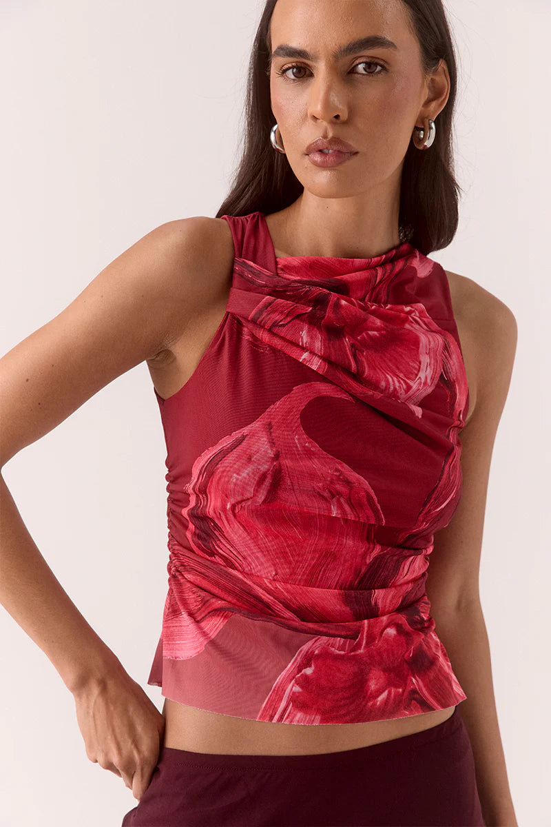 FLORENCE TOP - RASPBERRY