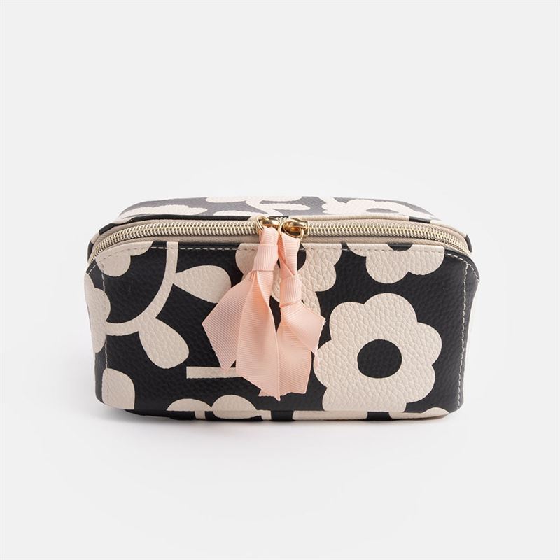 Caroline Gardner - Mono Bloom - Diagonal Cosmetic Bag