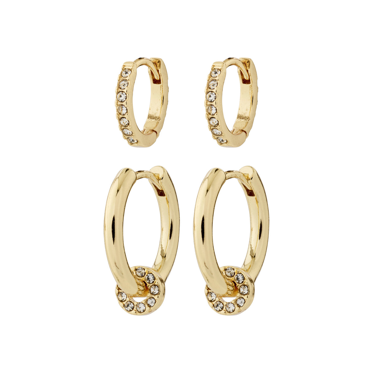 Pilgrim | Scottie recycled earrings 2-in-1 set gold-plated