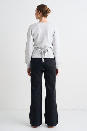 Zoey Black High Rise Wide Leg Jean