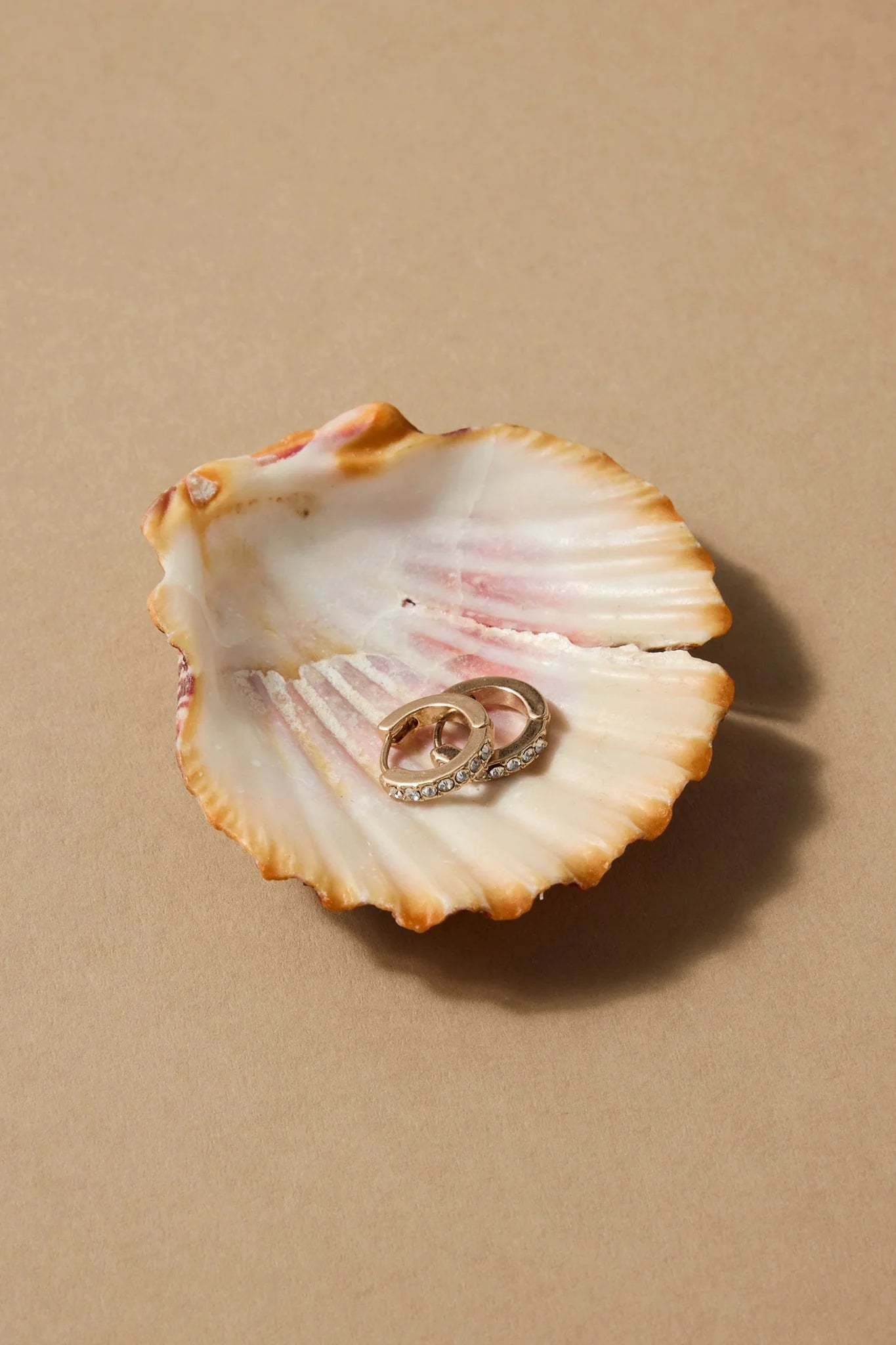 Classic Diamante Gold Huggie Earrings