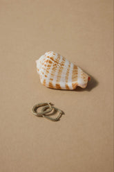 Diamante Oval Gold Hoop Earring