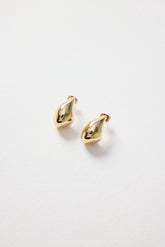 Diamond Gold Teardrop Stud Earring