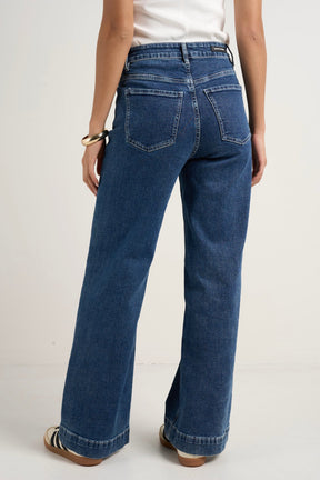 Zoey Mineral Blue High Rise Wide Leg Pocket Jean