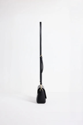 London Black Leather Small Crossbody Bag