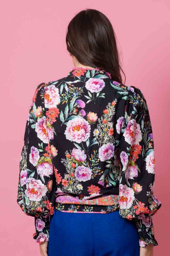 IVY SHIRT BLACK FLORAL