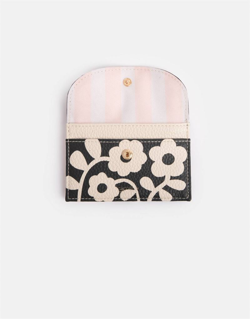 Caroline Gardner - Mono Bloom - Coin Purse & Card Holder