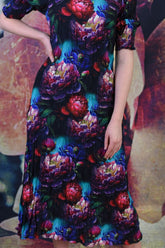 Annah S - Monroe Millie Dress - Dark Peonies