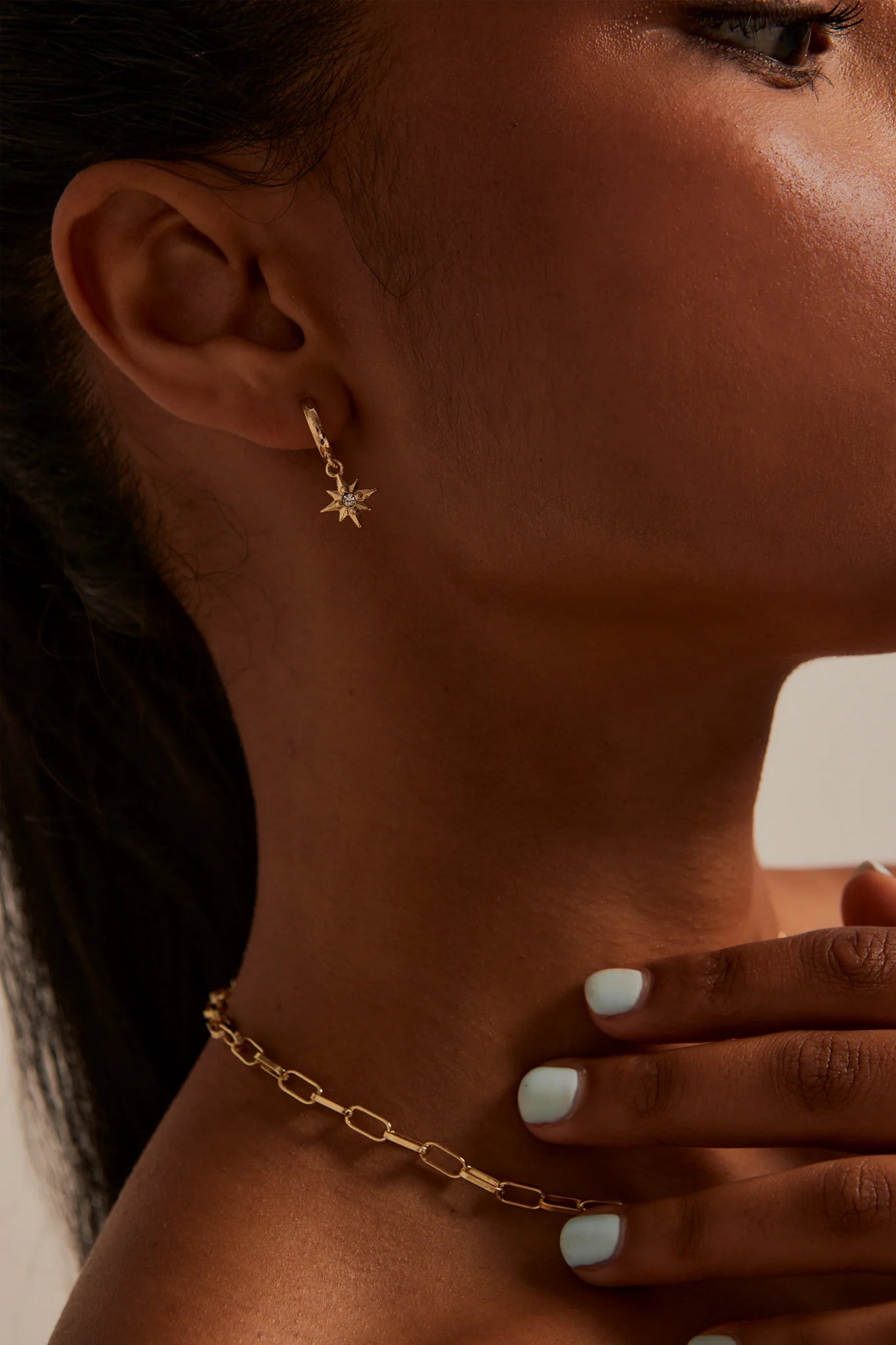 Stardust Pendant Huggie Earrings