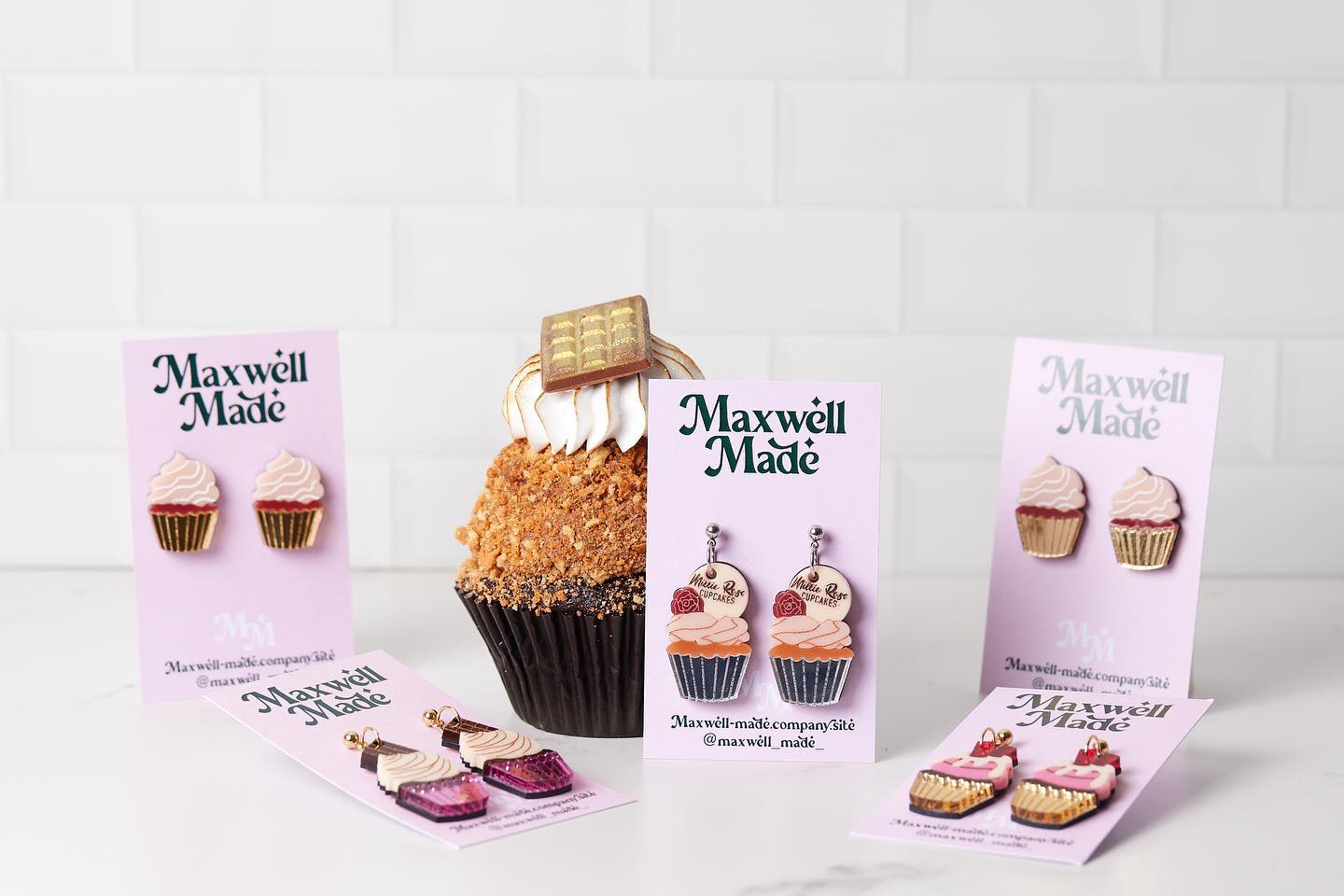 Cupcake Earrings - Maxwell Made