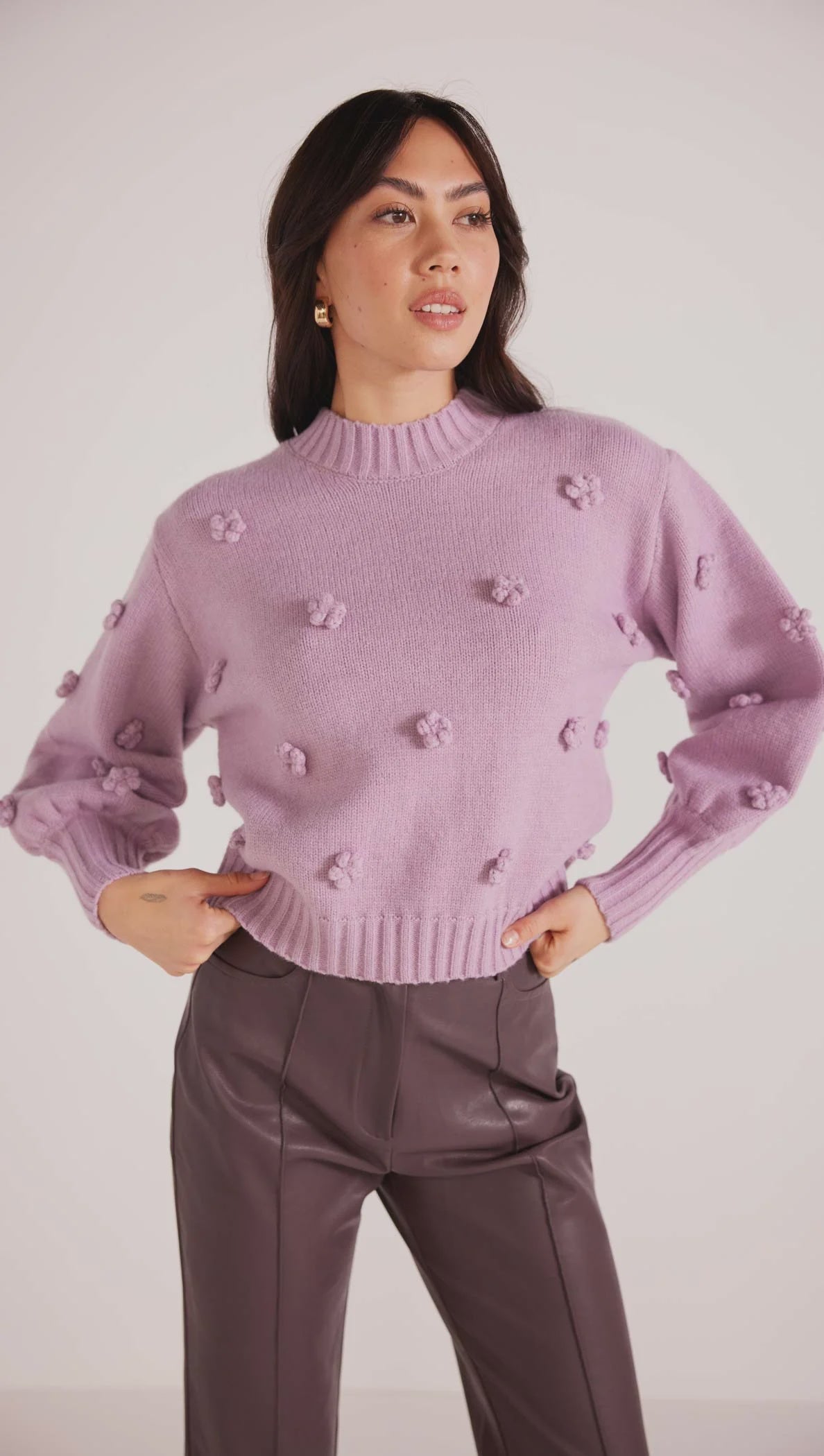 Mink Pink - Daisy 3D  knit Sweater