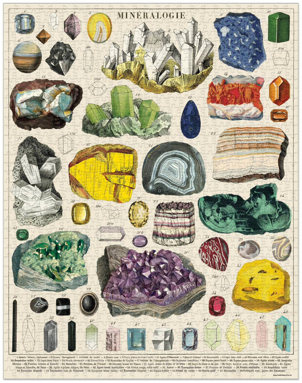 Cavallini & Co - Mineralogy 1000 Pce - Vintage Puzzle