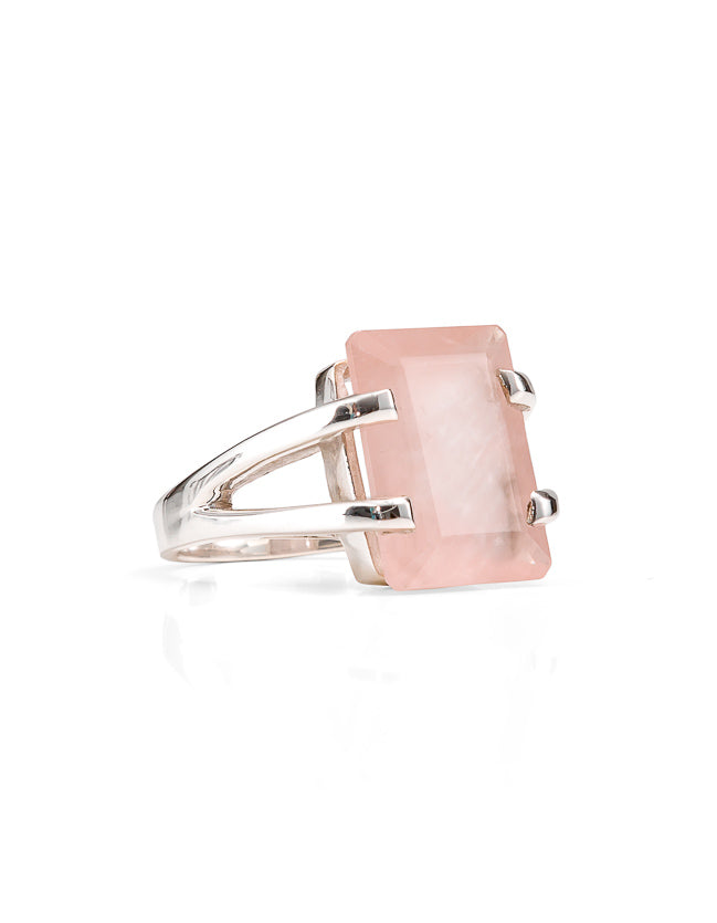Amalfi Rose Quartz Silver Ring