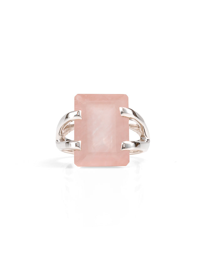Amalfi Rose Quartz Silver Ring