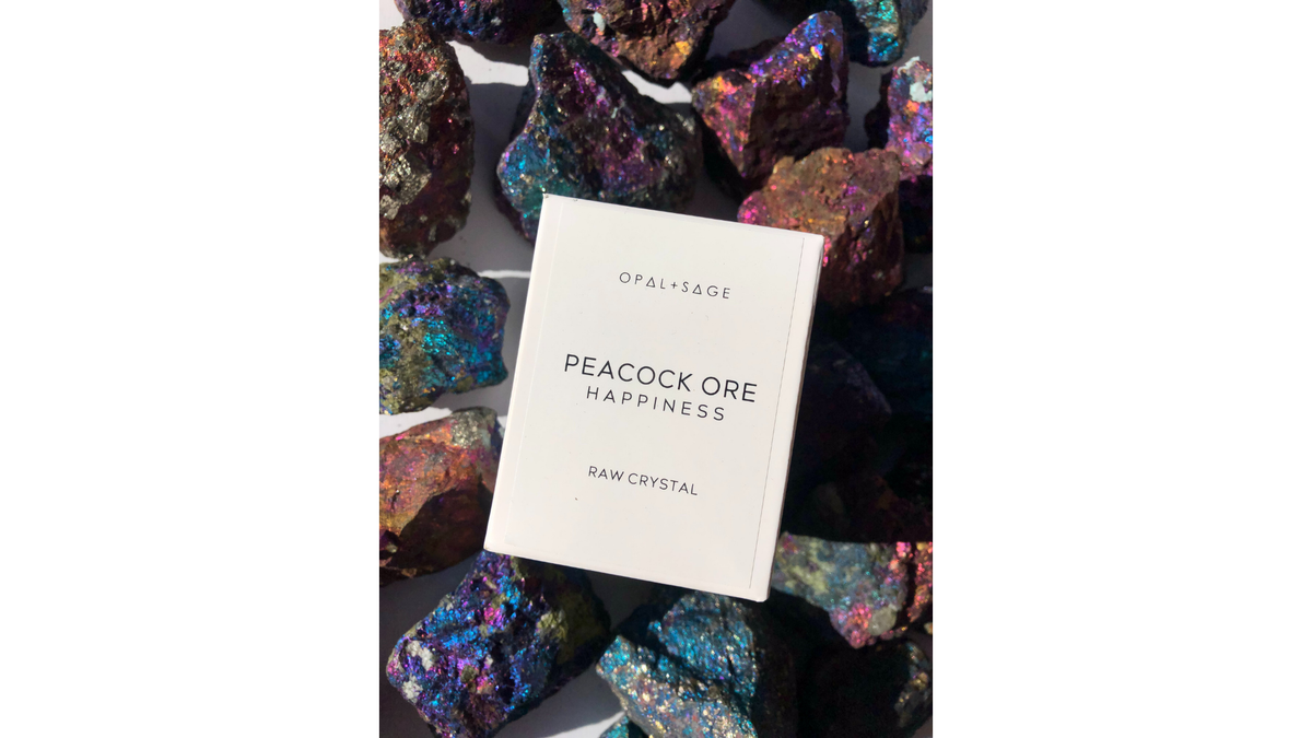 Peacock Ore- raw boxed crystal